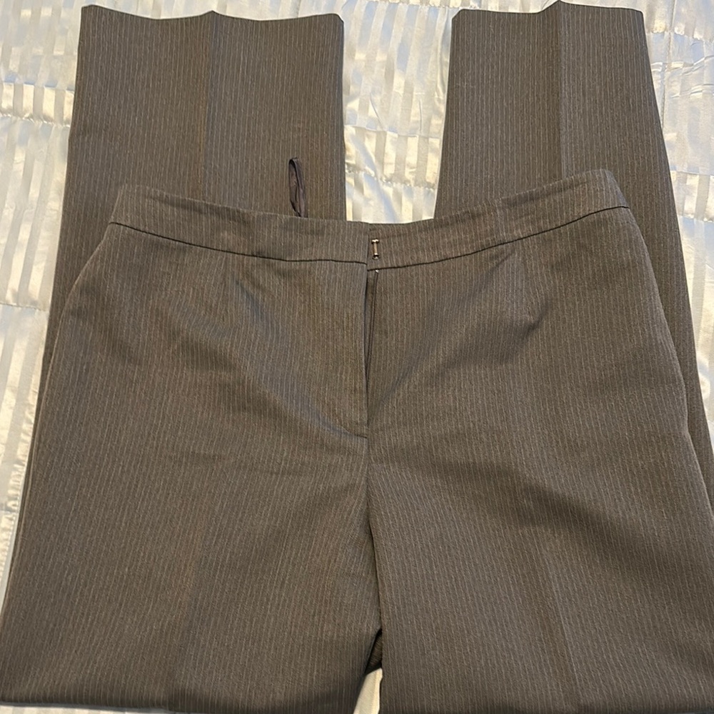 Le Suit Gray Pinstripe Trousers